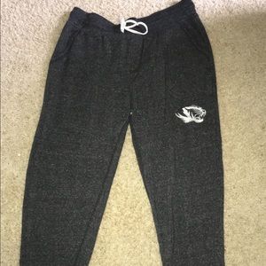 Grey joggers with tiger emblem